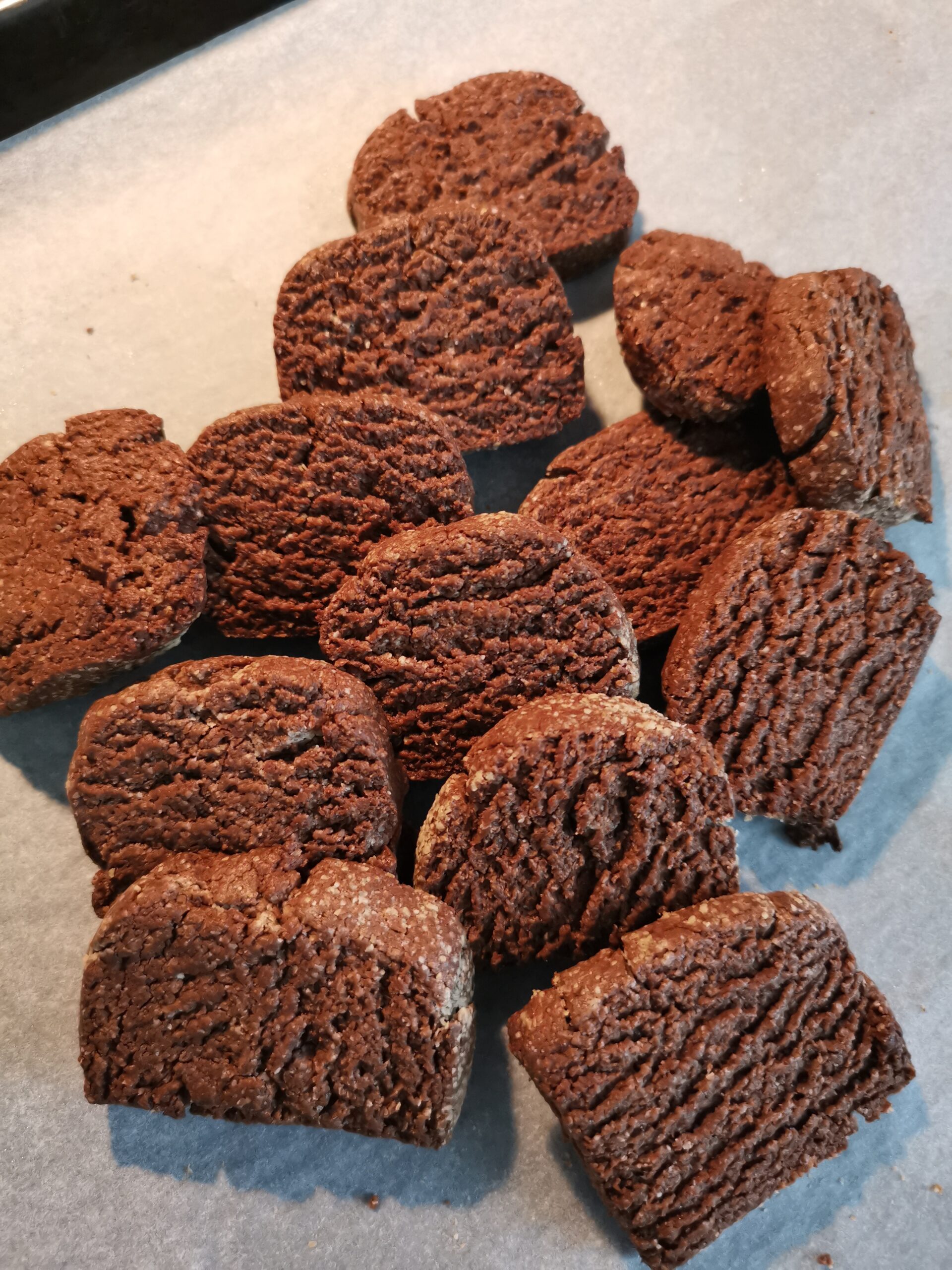 Biscoitos de aveia, cacau e cevada