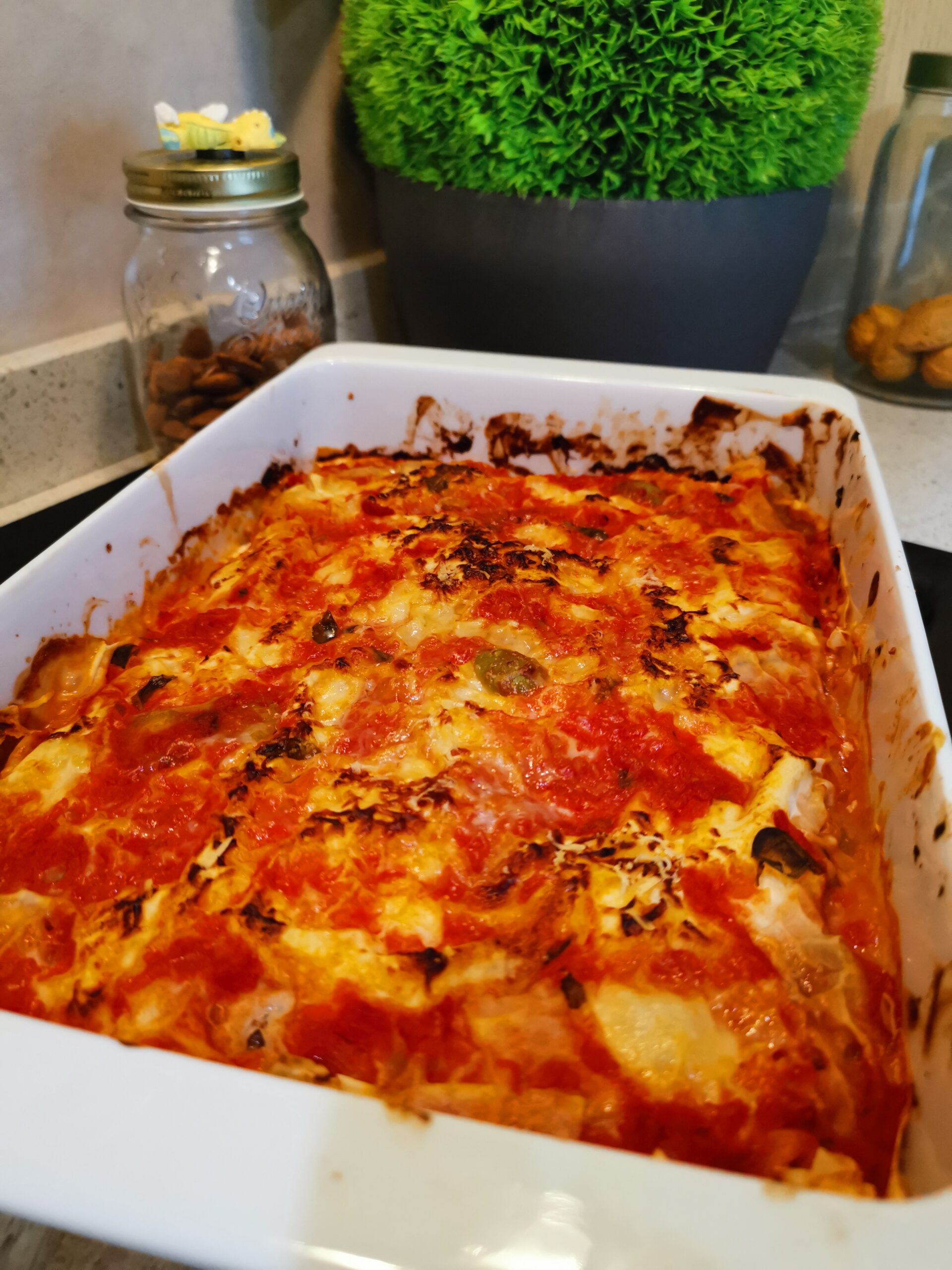Parmigiana de berinjela e massa filo