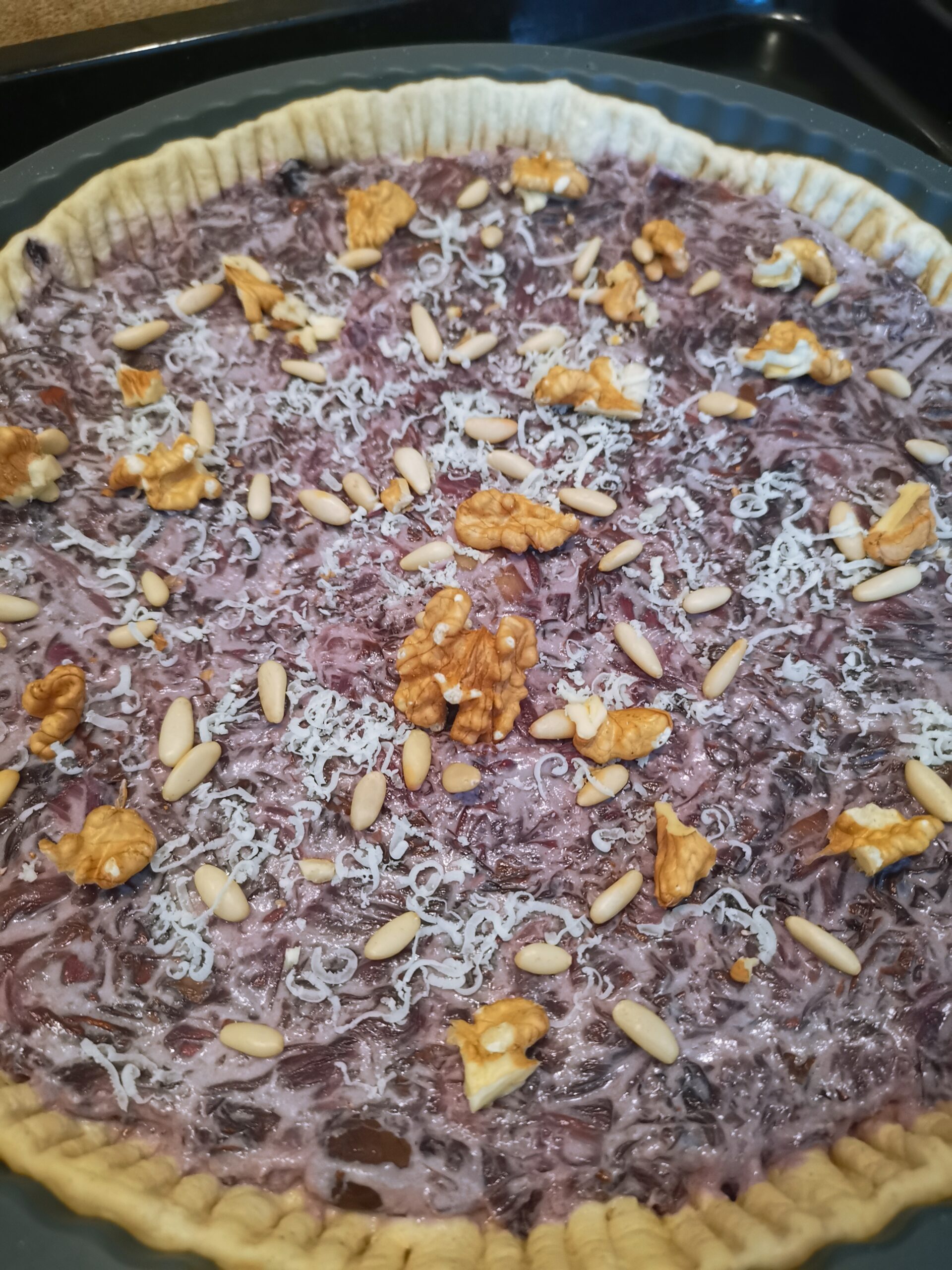 Torta salgada de radicchio