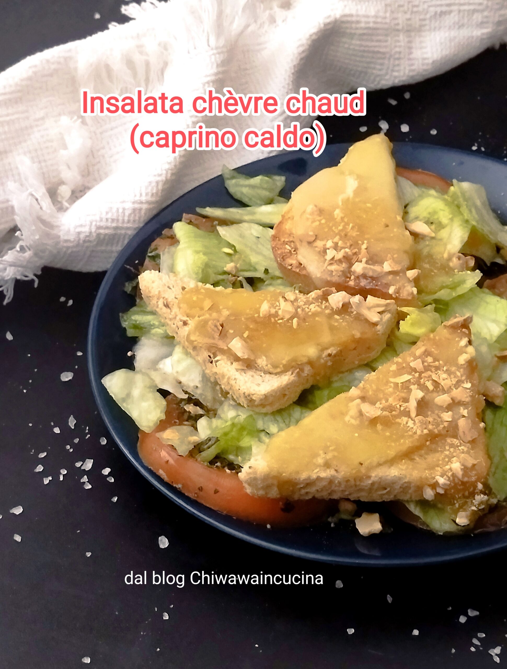 Salada Chèvre chaud (queijo de cabra quente)