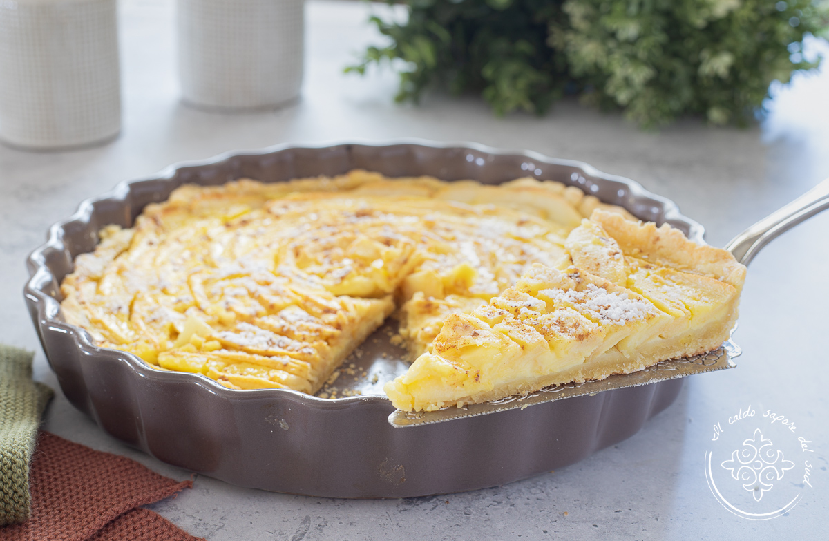 Torta de maçã com creme