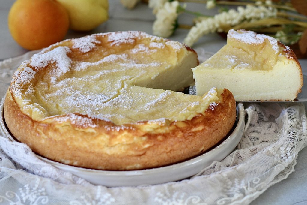 Receita de Carnaval, migliaccio napolitano apenas com leite.