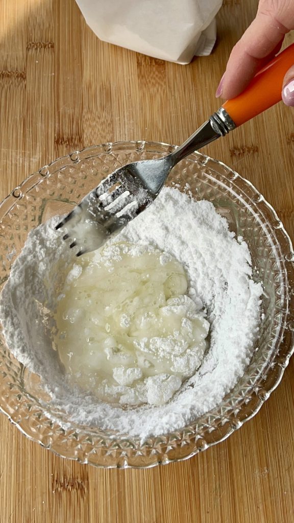 glacê real para decorar rolo de Nutella