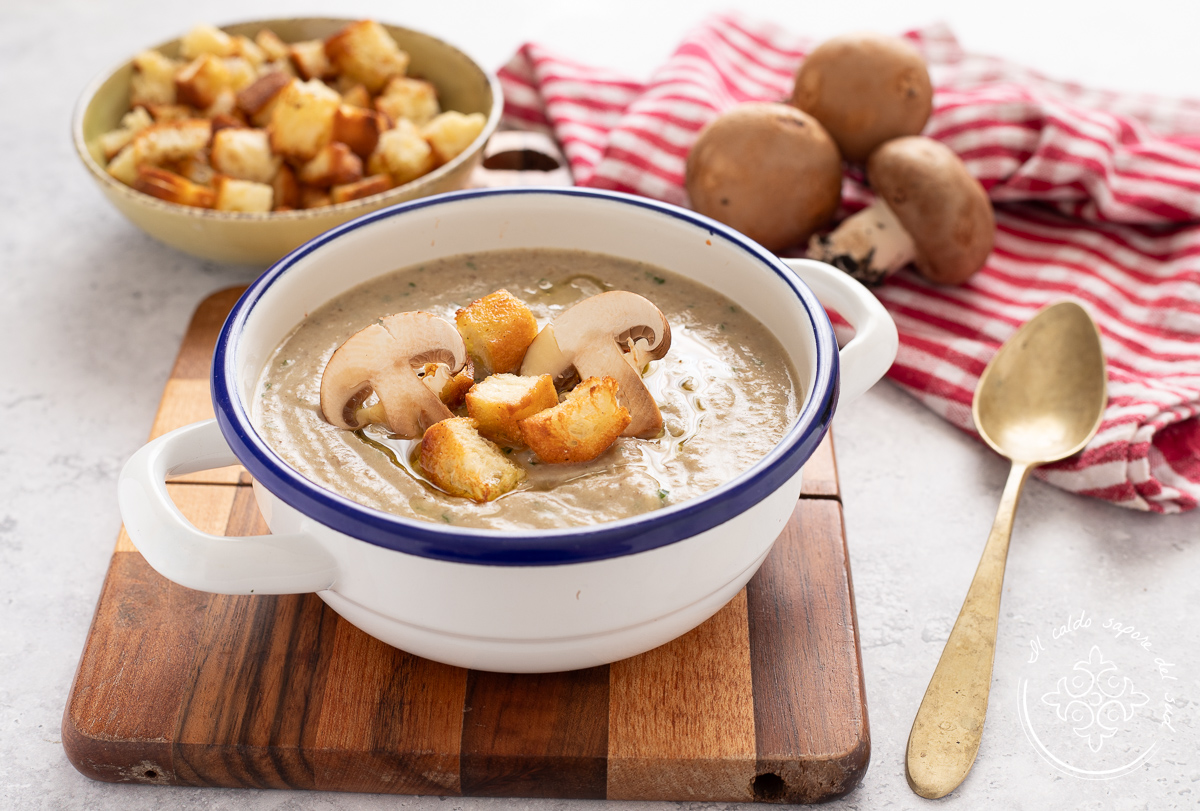 Creme de cogumelos e batatas