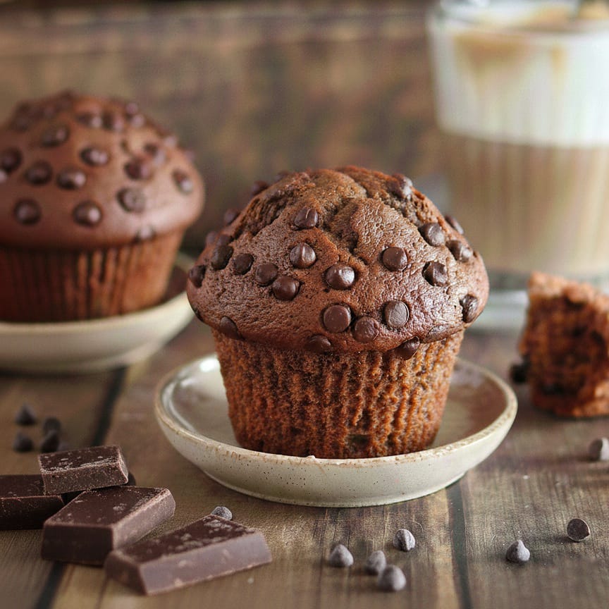 Jumbo muffin de chocolate
