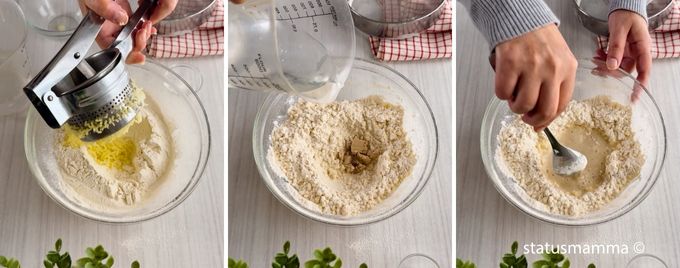 Massa das sfince da Imaculada com batatas antes da fritura