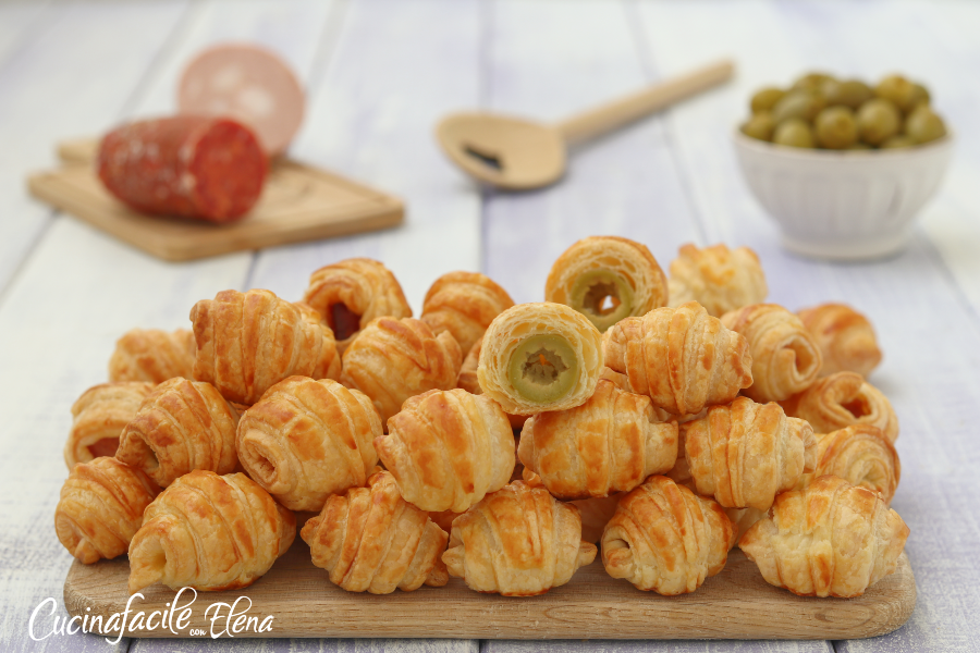 Mini croissants salgados