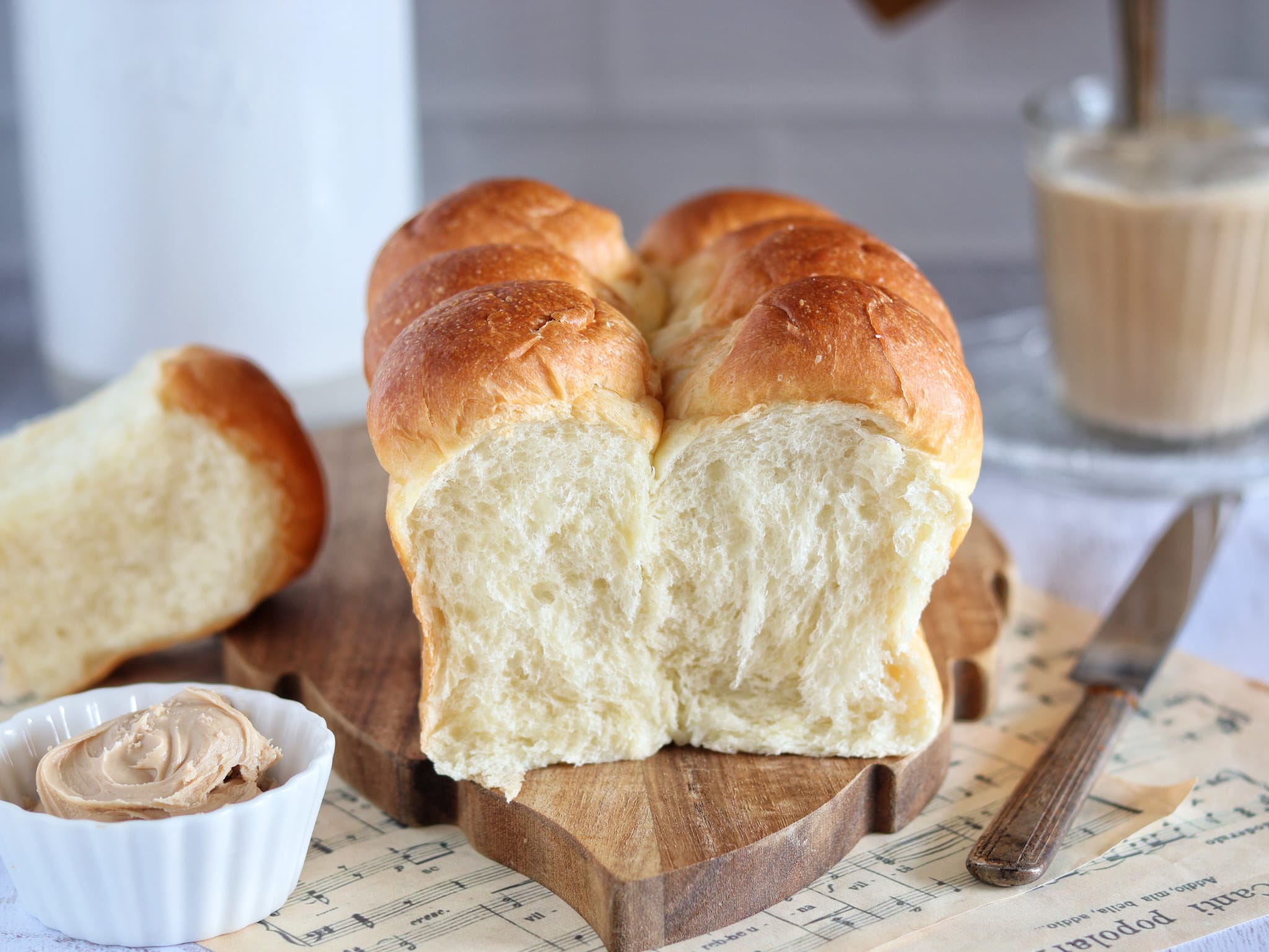 Pão de leite super macio com a técnica tang zhong