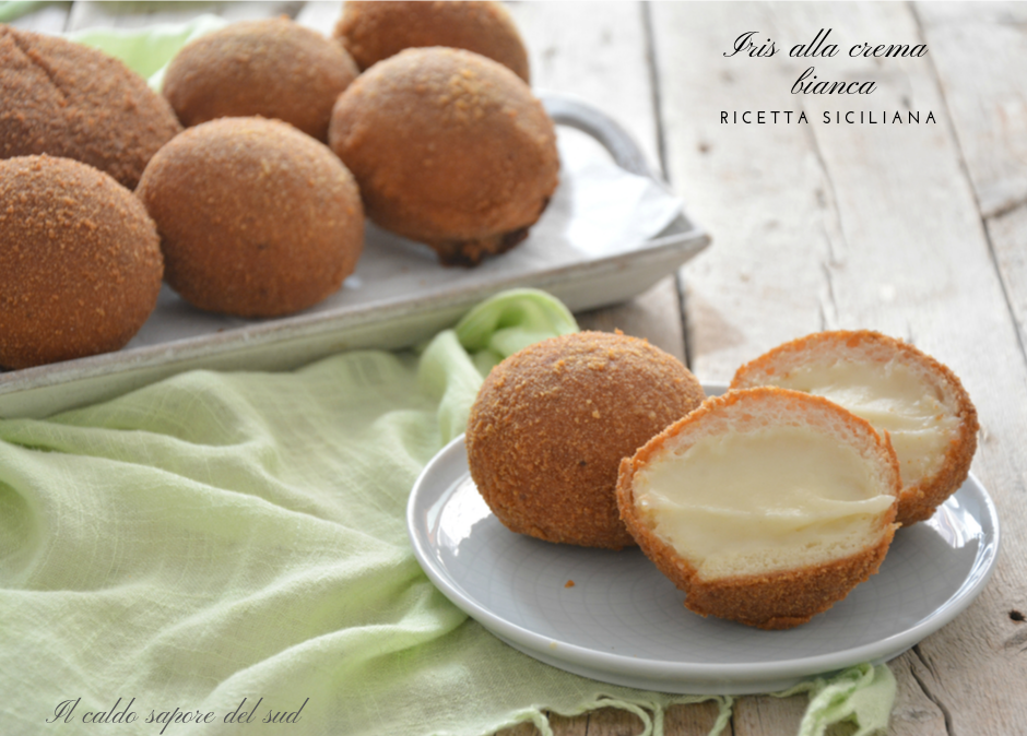 Íris catanesa com creme branco