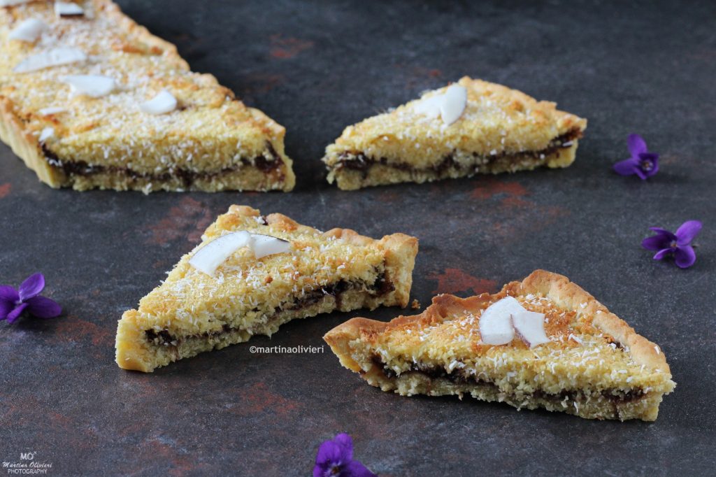 Torta de coco e chocolate
