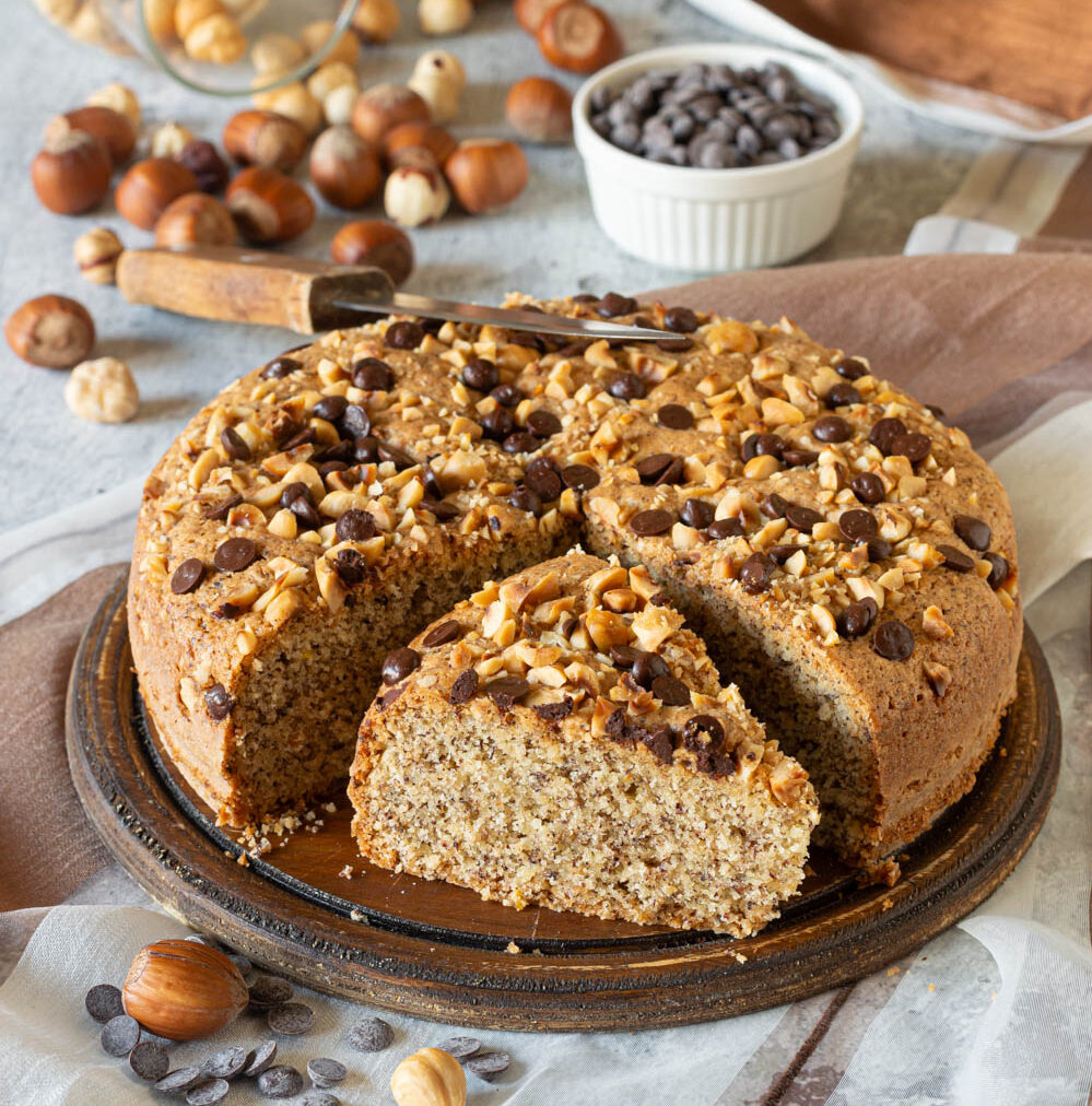 Bolo de avelãs e chocolate