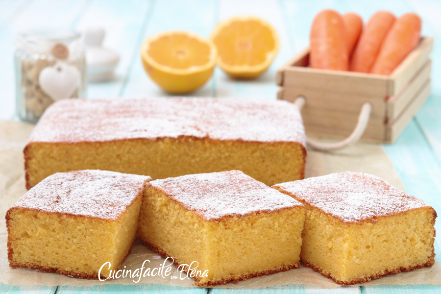 Bolo de laranja, cenoura e amêndoas