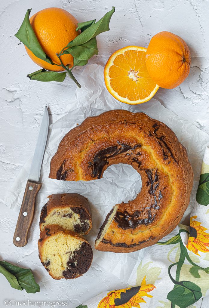 bolo de laranja e chocolate