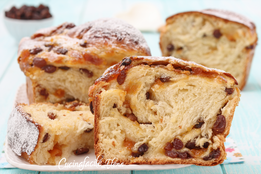 Brioche com geleia e passas sem sova