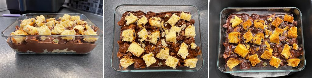 Pudim com panetone na fritadeira sem óleo