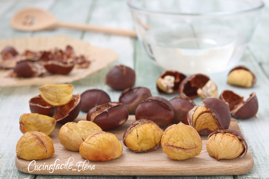 Castanhas na fritadeira a ar