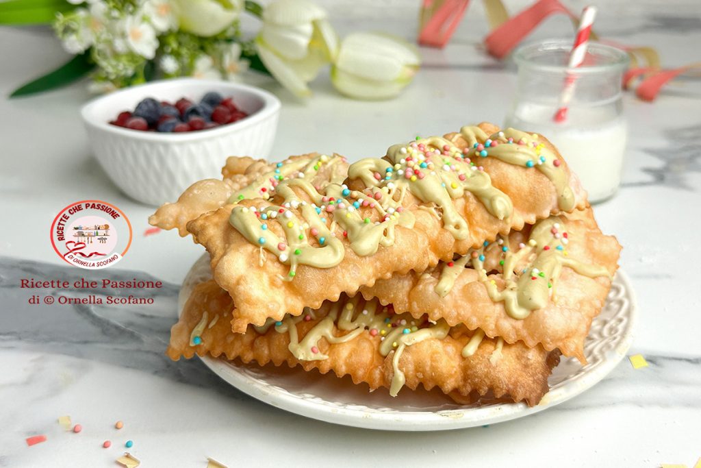 receitas chiacchiere com pistache