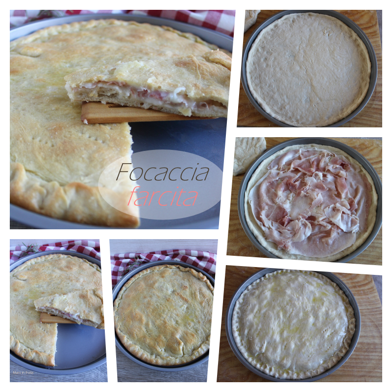 Focaccia recheada com Presunto e Queijo