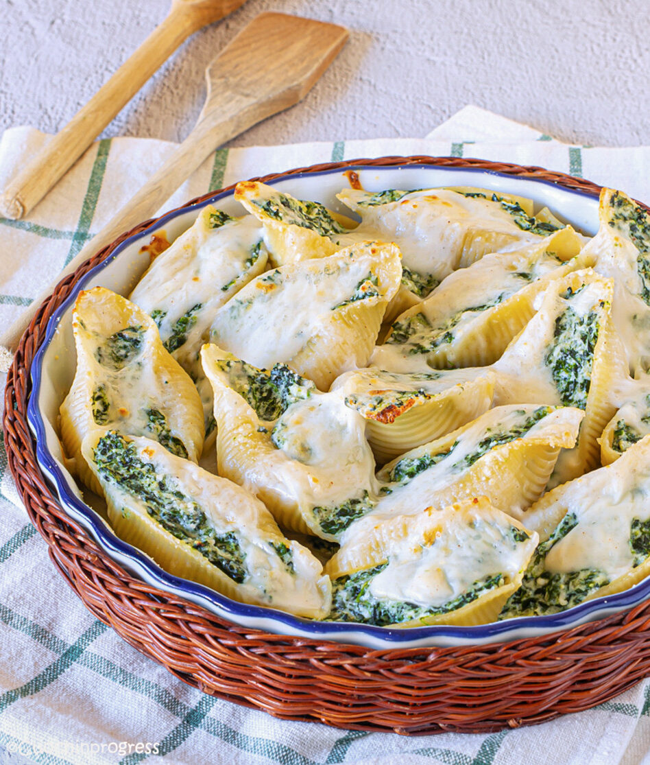 Conchiglioni ricota e espinafre