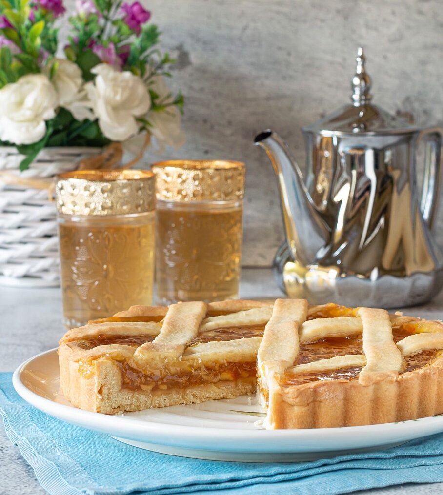 Crostata com massa frolla feita com óleo