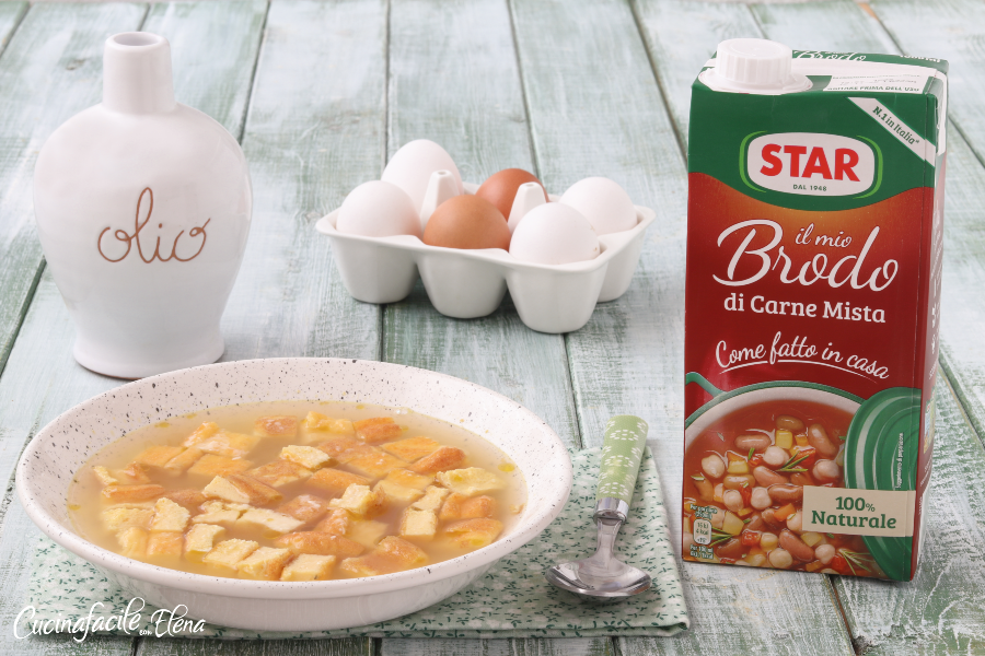 Frittatinhas no caldo