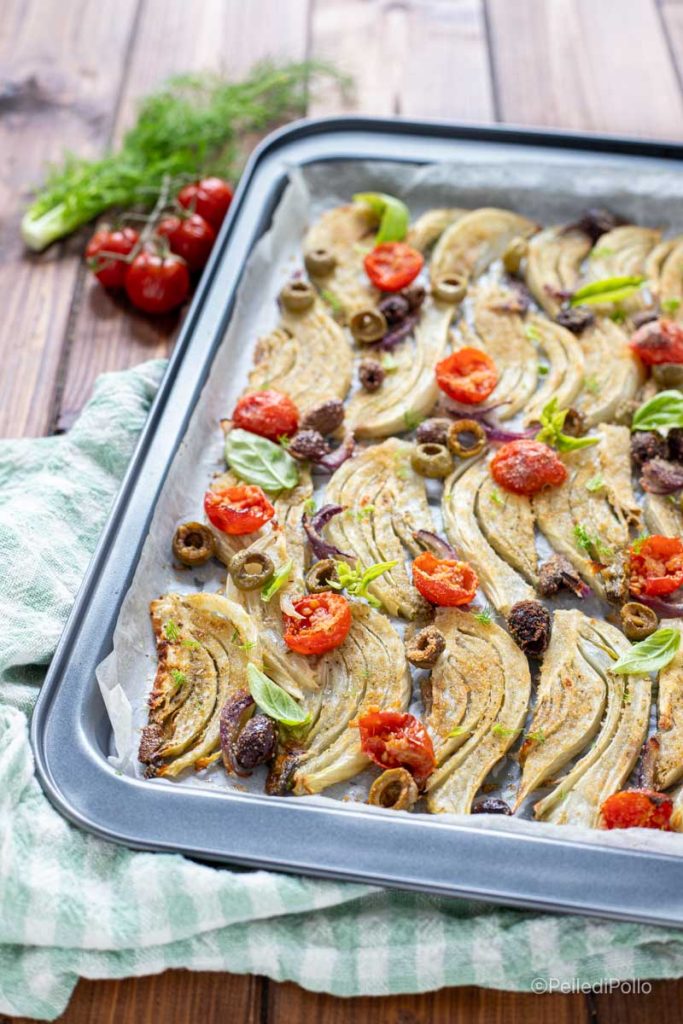 funchos à mediterrânea assados no forno