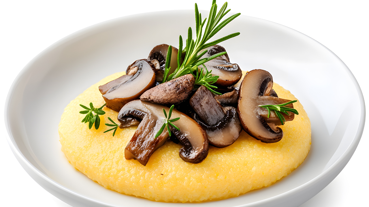 Polenta com cogumelos