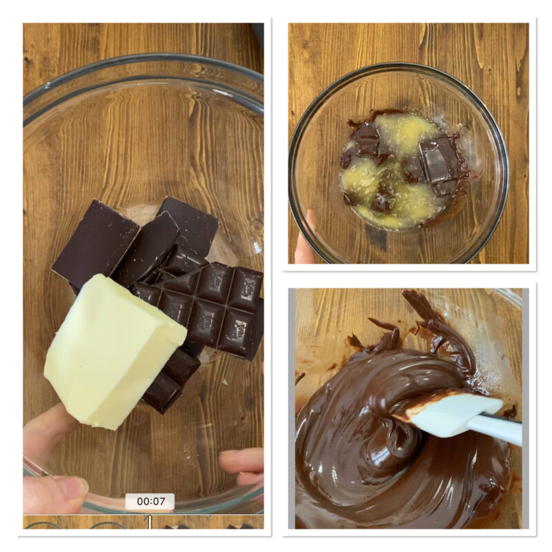 Torta fofa de chocolate meio amargo e avelãs