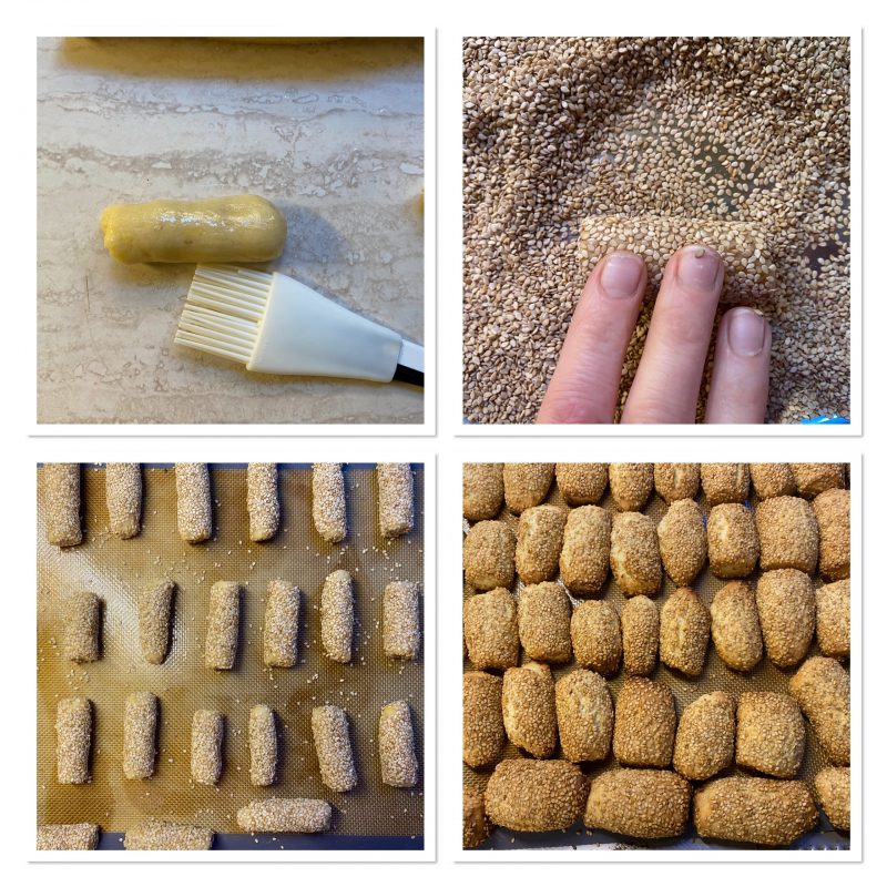 Biscoitos sicilianos com sementes de gergelim reginelle