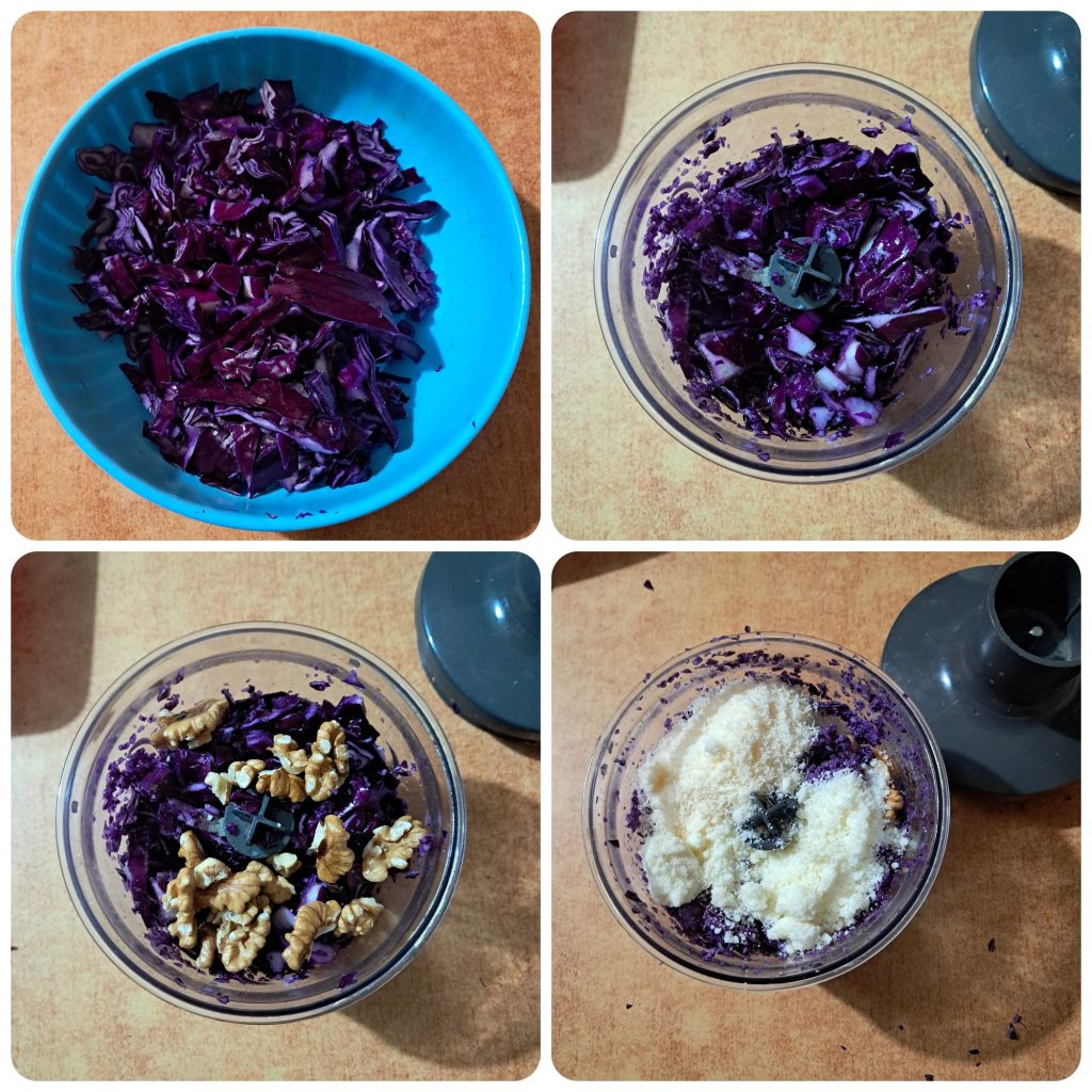 Pesto de repolho roxo
