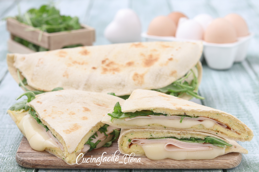 Piadinas com omelete