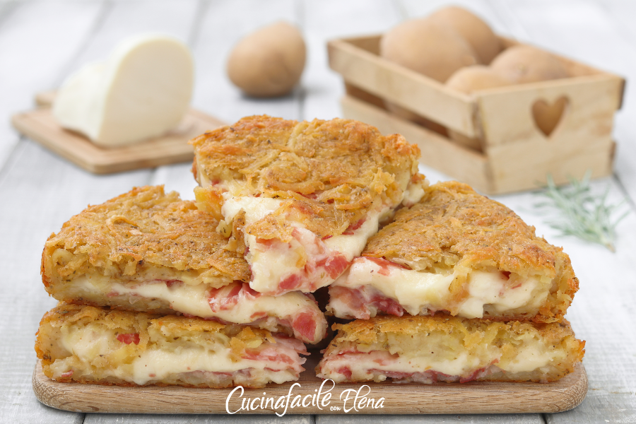 Pizza de batatas raladas