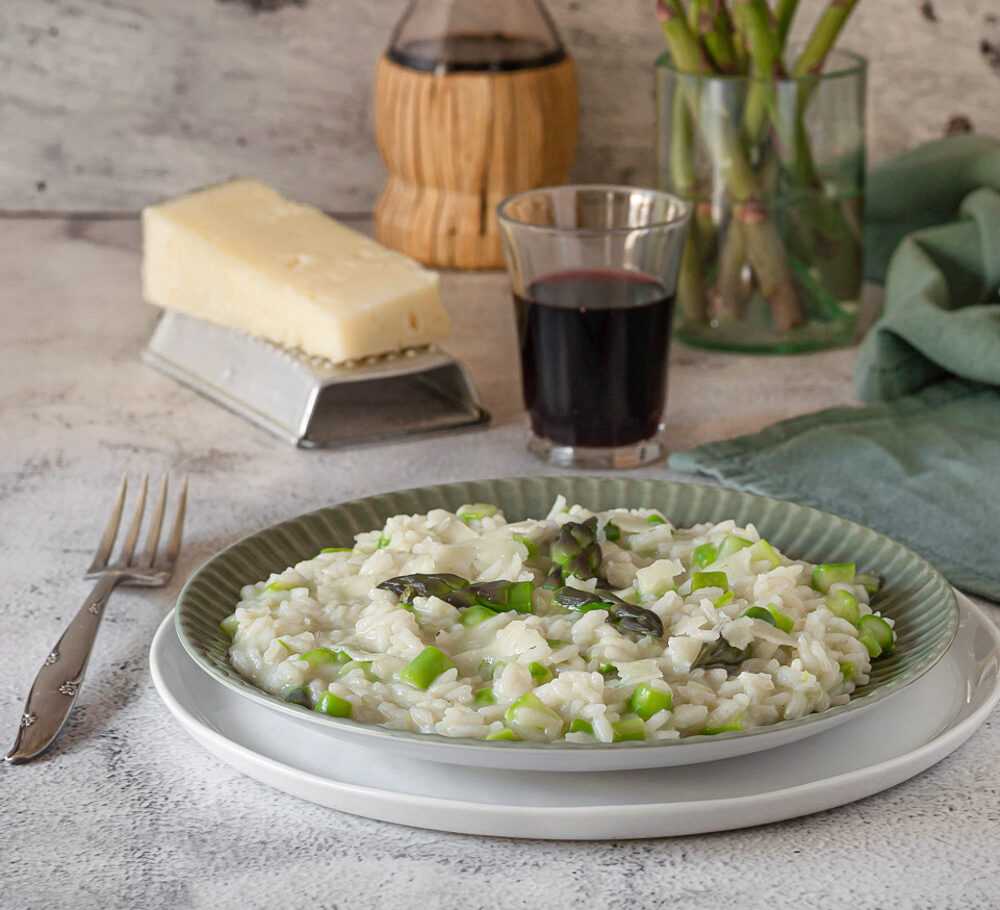 Risoto aspargos e pecorino