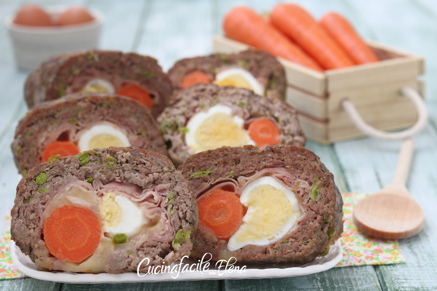 Rocambole de carne ao forno macia recheada