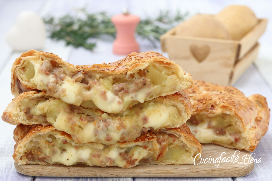 Rústico de batata e linguiça