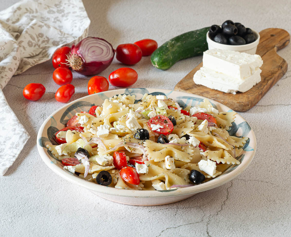 Salada de massa mediterrânea