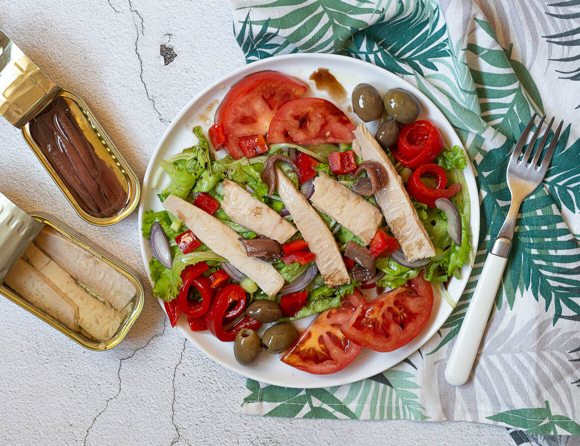Salada de ventresca de atum