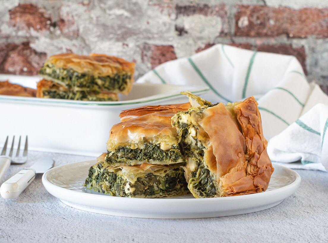 SPANAKOPITA torta grega de espinafre e feta