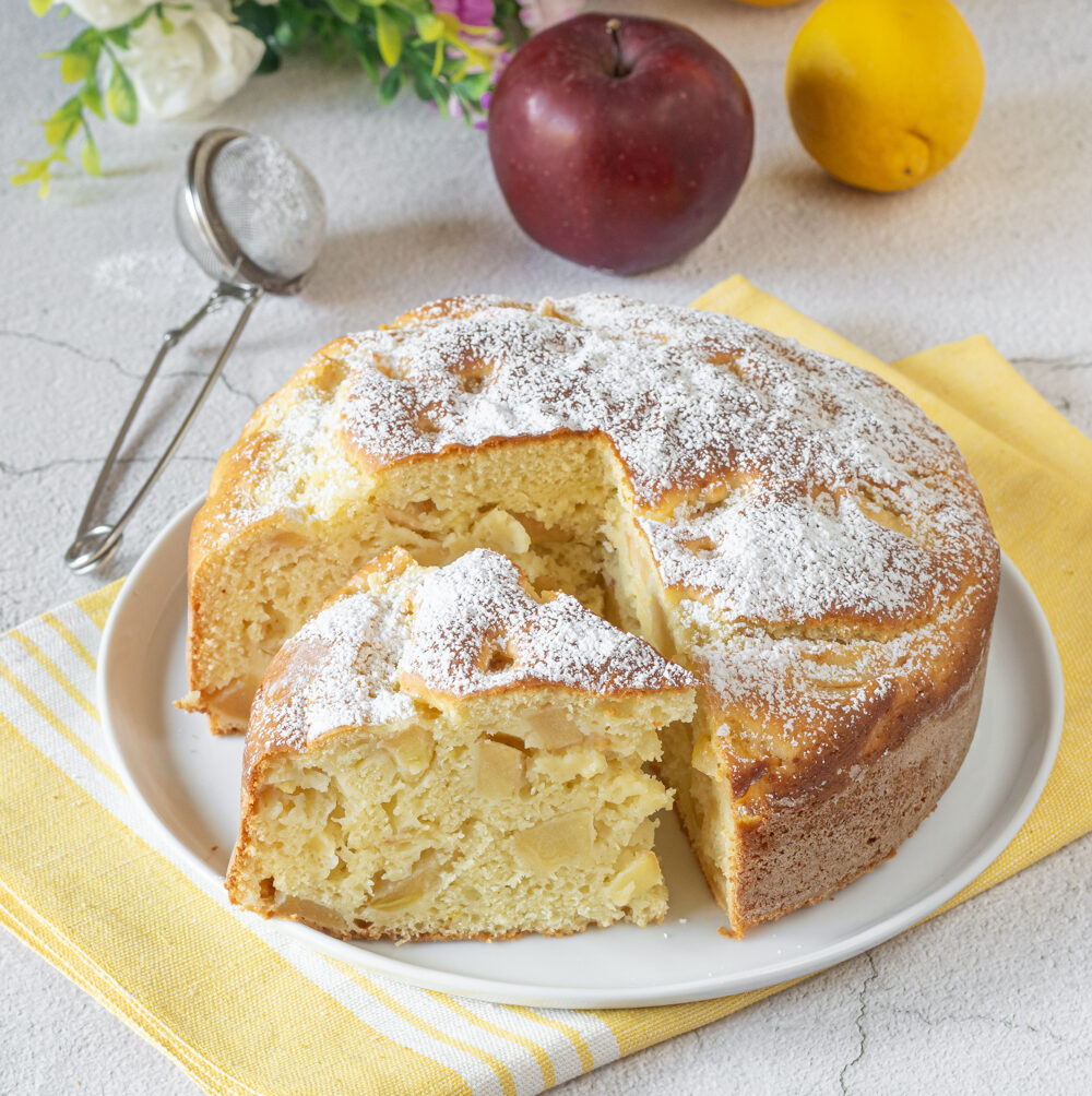 Torta de ricota e maçãs