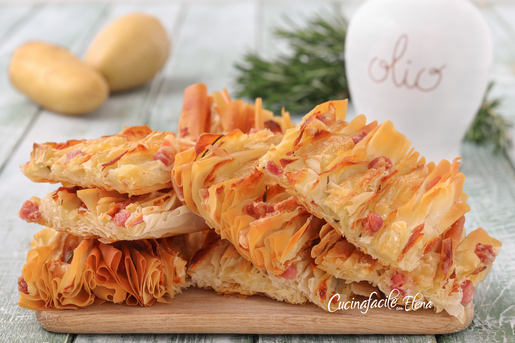 Torta filo com batatas