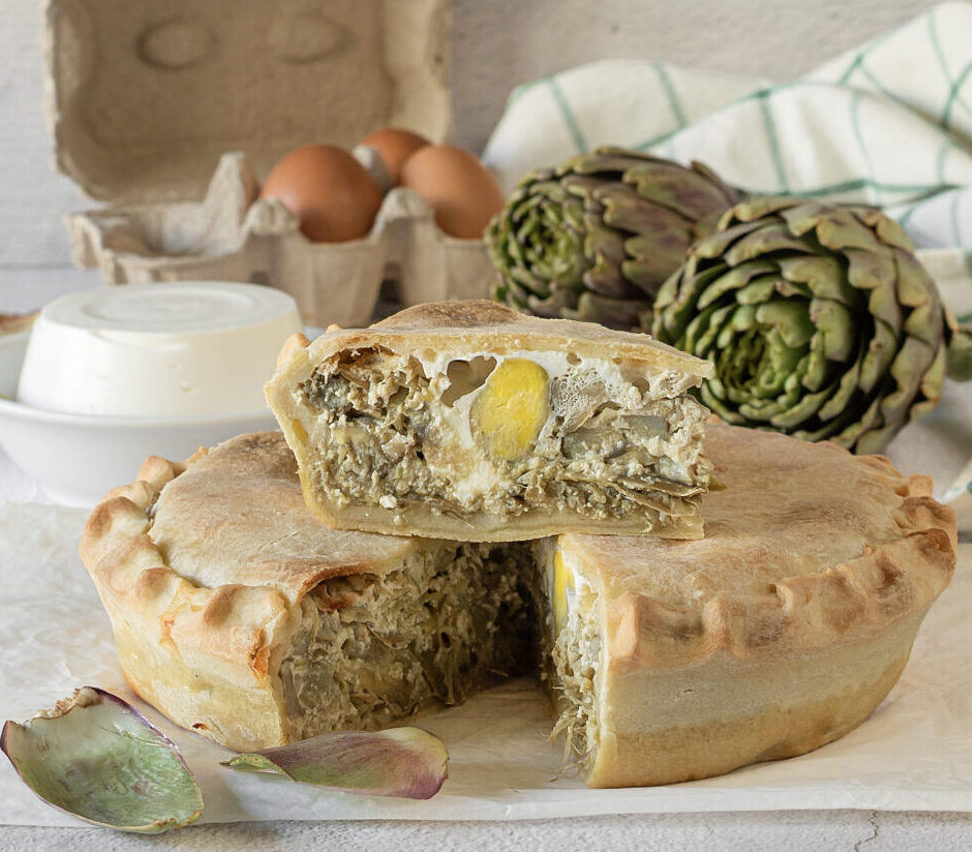 Torta pasqualina de alcachofras