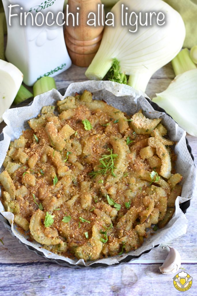 v_ funcho gratinado à moda da Ligúria receita funcho ao forno com farinha de rosca anchovas acompanhamento saboroso leve fácil o chicco di mais