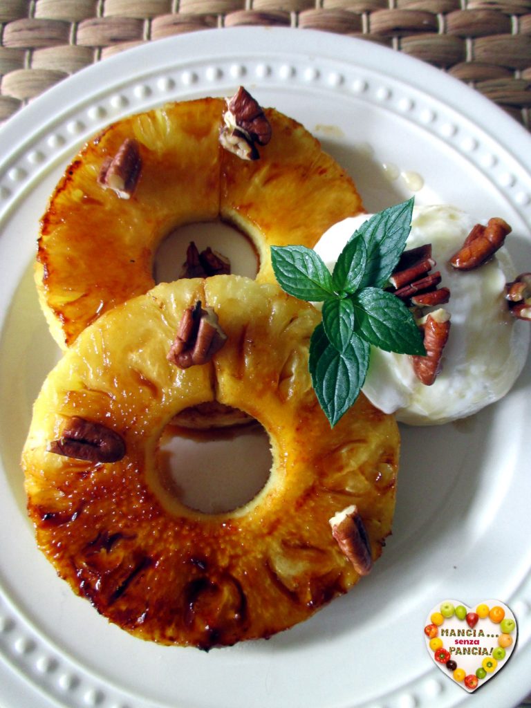 Abacaxi grelhado com creme de iogurte, Mangia senza Pancia