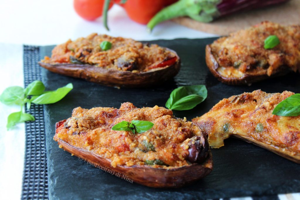 Berinjelas em barquinha na airfryer simples acompanhamento aperitivo Nina