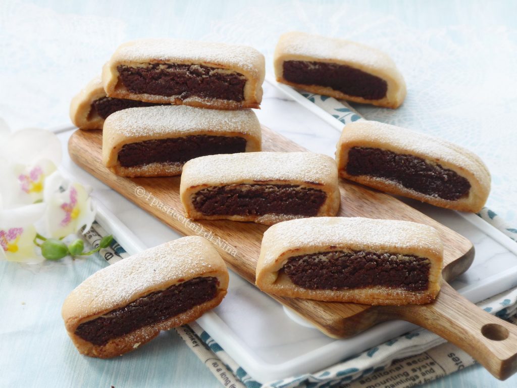 biscoitos recheados de chocolate e coco receita com Nutella i pasticcini di Nina deliciosos fáceis de fazer em casa