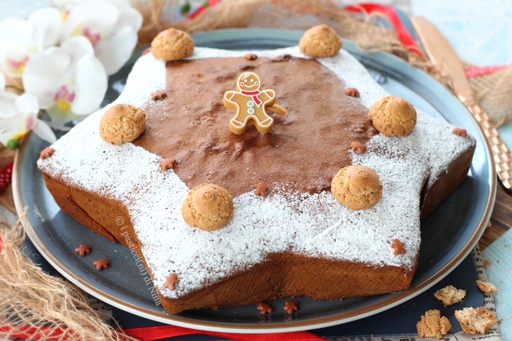 Bolo estrela de amaretti macio doce caseiro sem manteiga i pasticcini di Nina