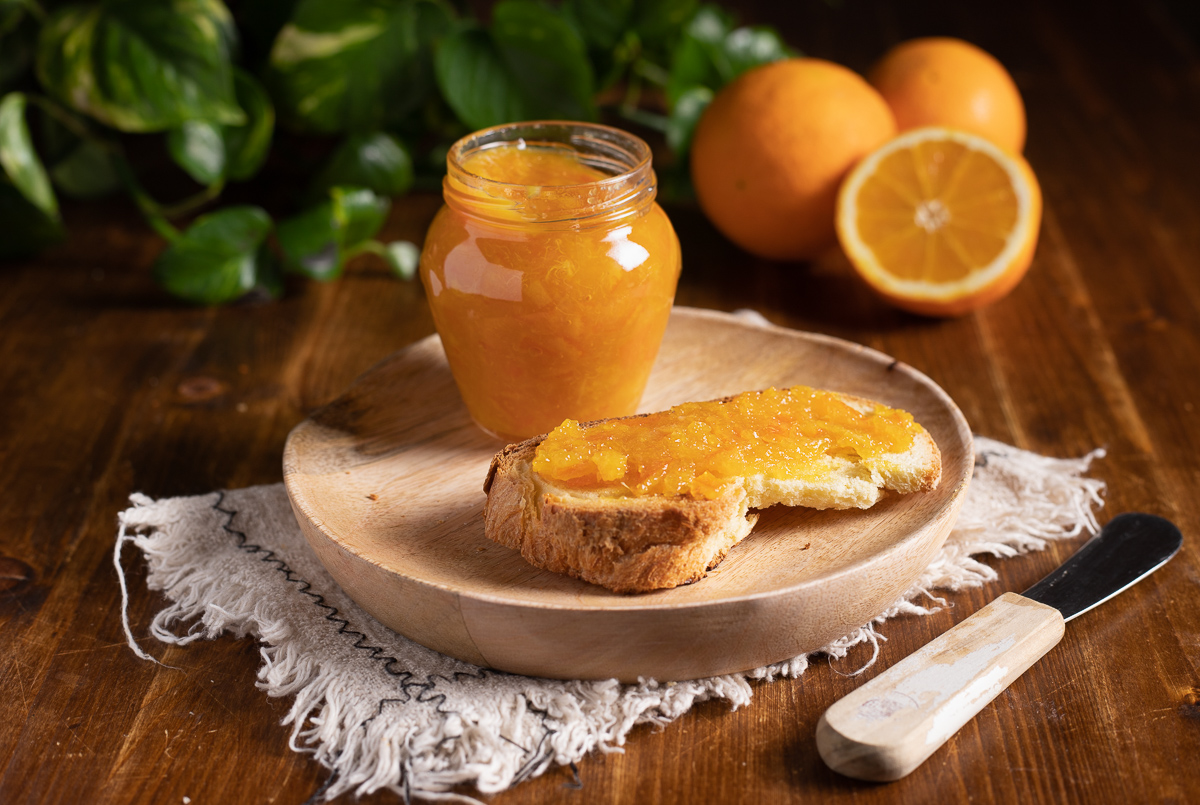 Geleia de laranja com casca