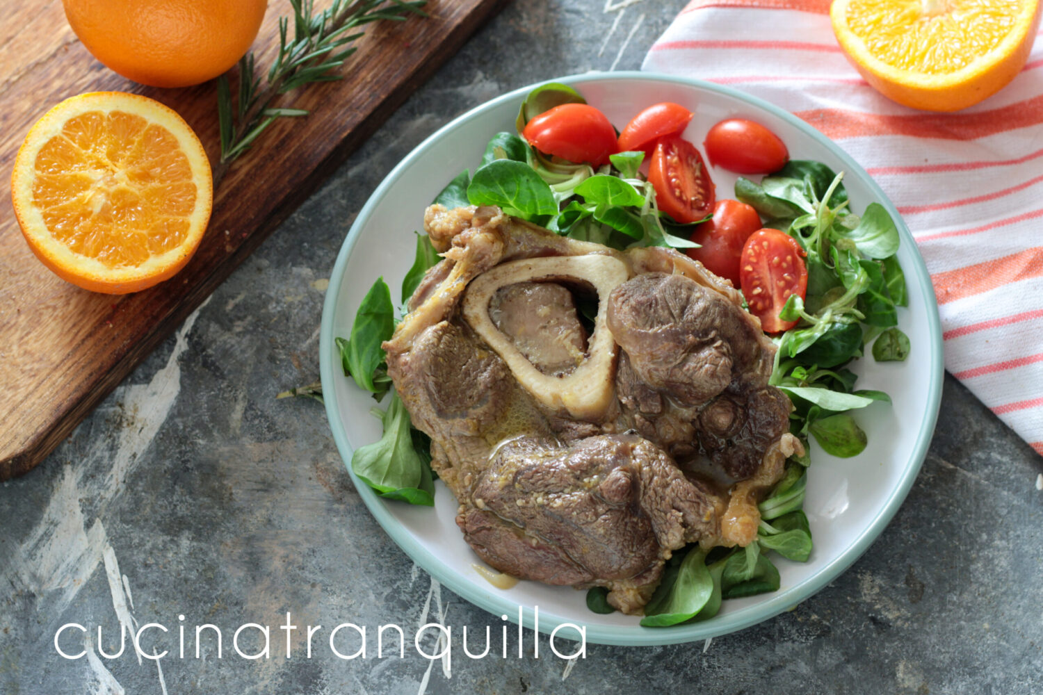 Ossobuco de vitela com laranja