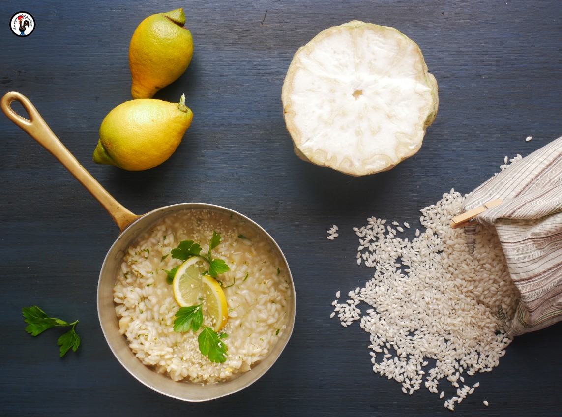 Risoto de aipo-rábano – Receita com tahina