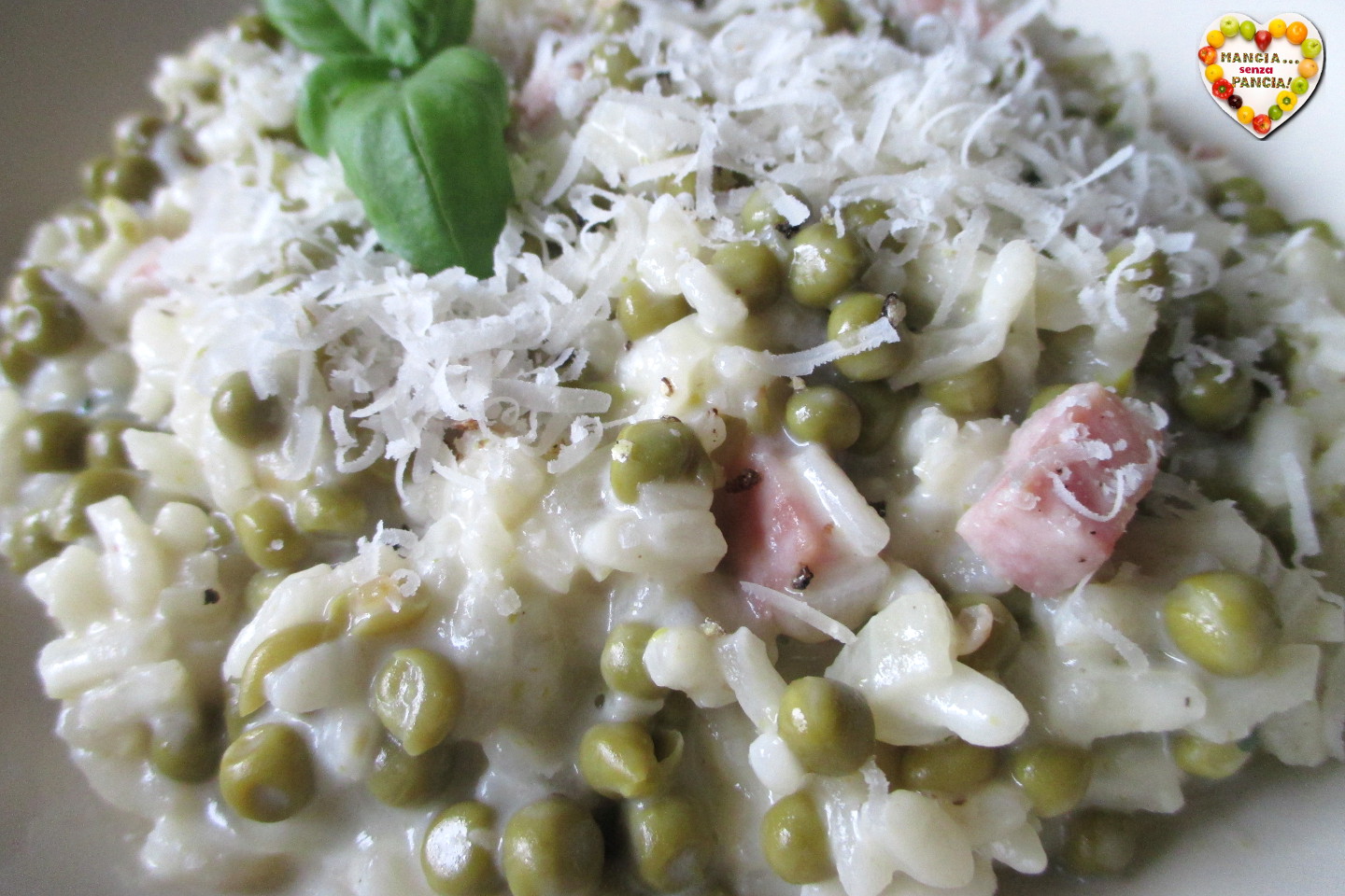 Risoto cremoso de ervilhas